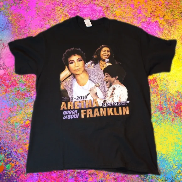 Aretha Franklin Queen Of Soul Memorial Tribute T-Shirt Motown NWOT - Picture 1 of 4